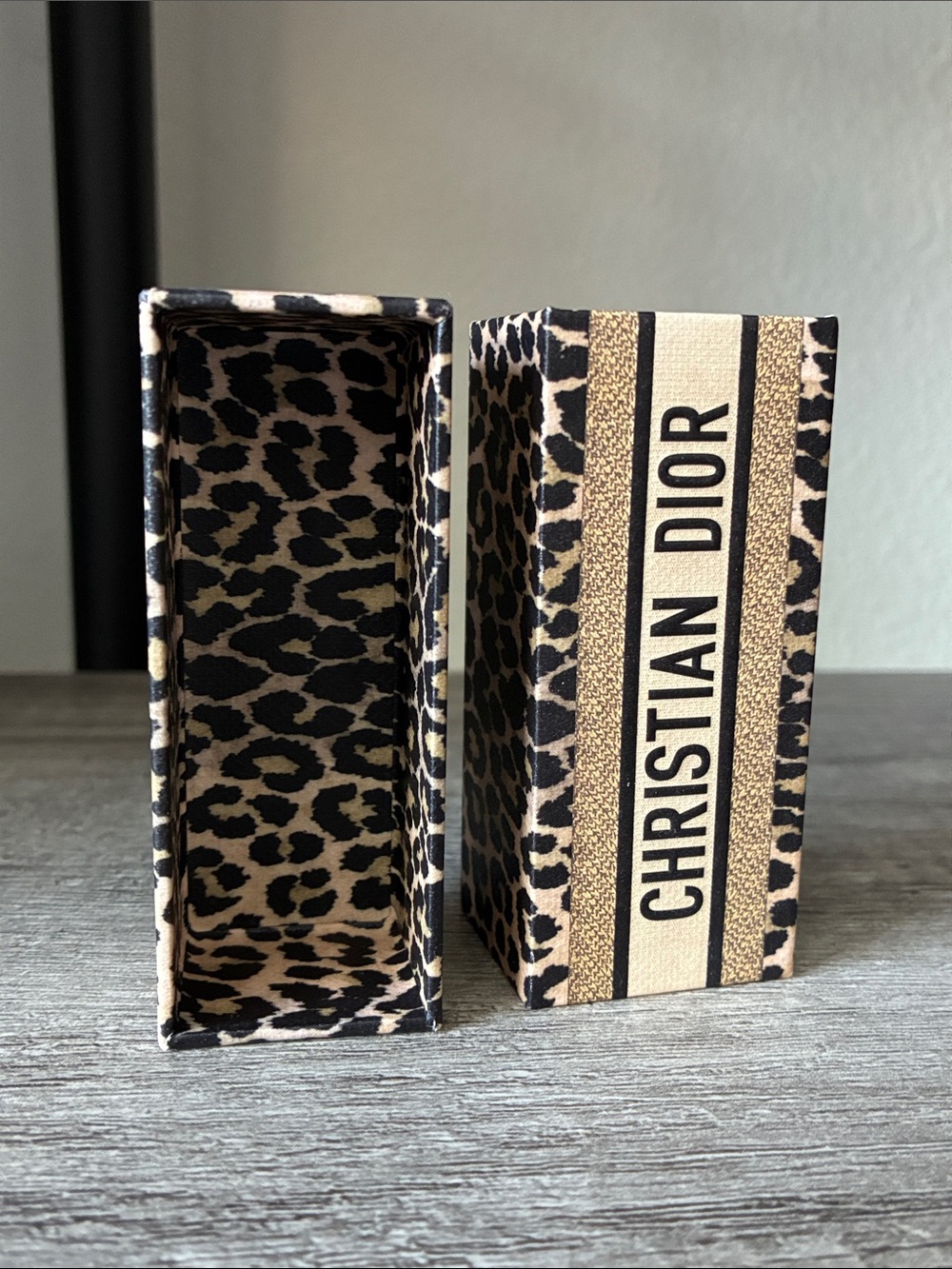 Christian Dior Leopard Print lipstick Box - Beige & Black